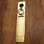 Victorian Verticle Trinity Polished Brass Letter Plate.(PB06)
